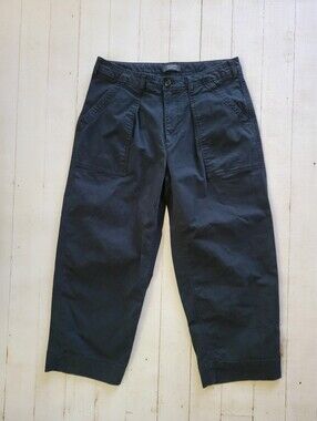 Banana Republic Women's Size 12 Black Authentic Chino Straight Leg Utility Pants